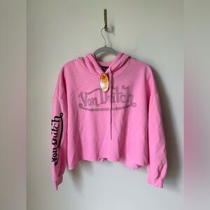 Von Dutch Pink Hoodie with Black Logo (DISCOUNT AT MAX - NO OFFERS AVAILABLE) 🩷